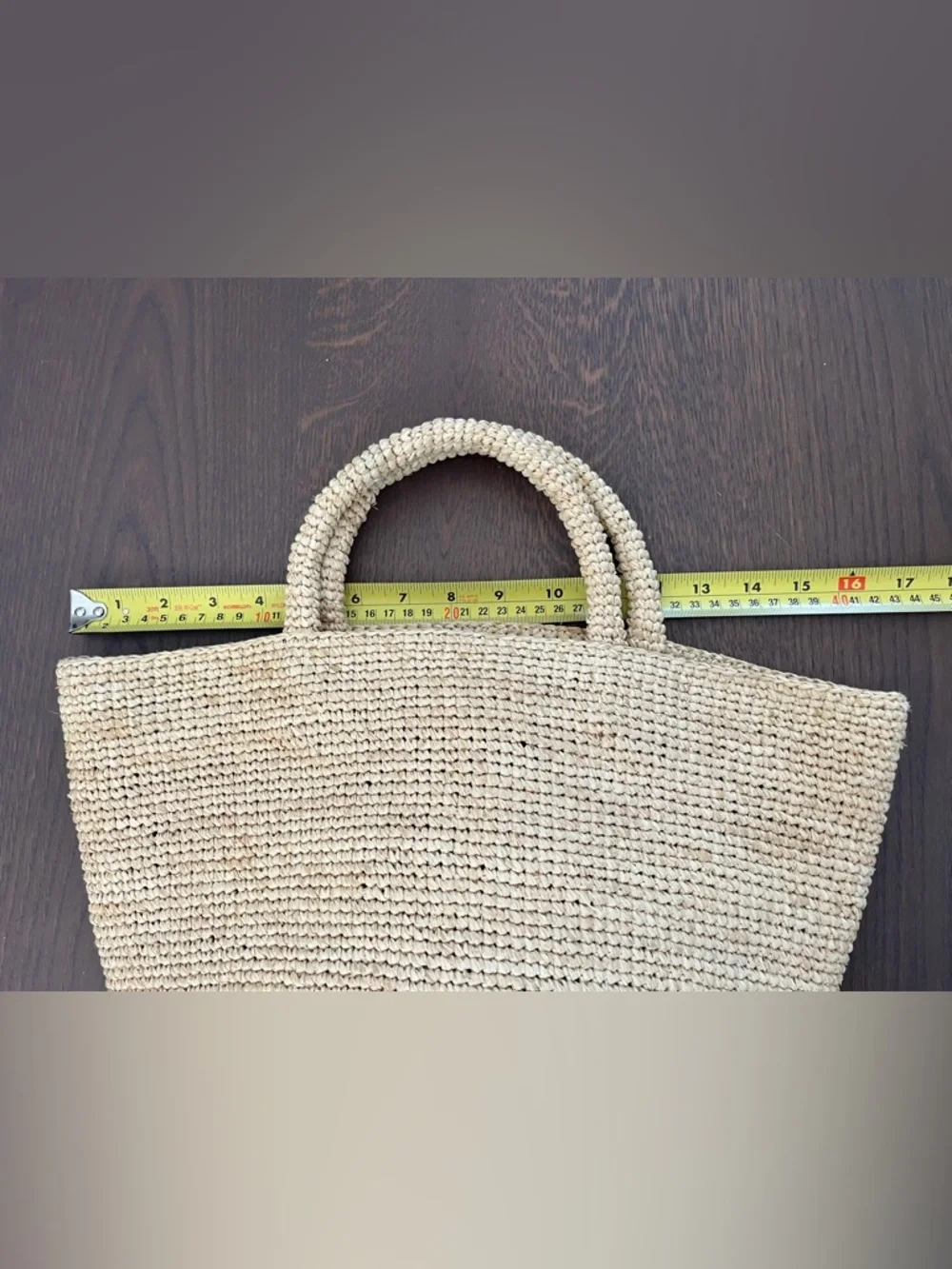 Sans Acridet Kapity Tote Bag in Natural Raffia - Picture 8 of 8